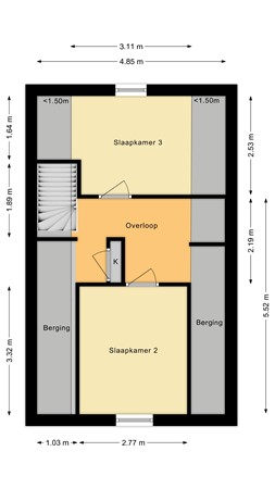 Floorplan - Meije 56, 2411 PJ Bodegraven